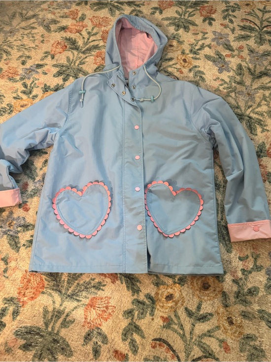 Lazy Oaf Jackets & Blazers - Lazy Oaf pastel heart rain jacket